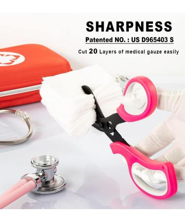 MEUUT 2 Pack Medical Scissors Trauma Shears - 8 inch Heavy Duty Surgical Grade EMT Scissors for EMT Workers, Doctors, Nurses - Pink+Purple - Patented Bandage Scissors - Buy Online on SooperMarket.com
