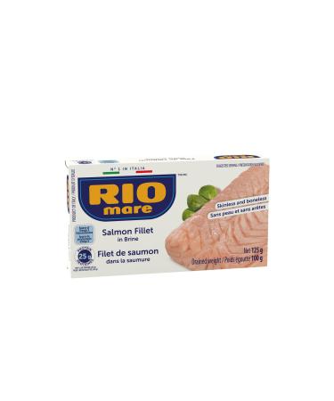 Rio Mare - Salmon Fillet in Water - Made in Italy Skinless & Boneless - Whole Salmon Fillet - 125g