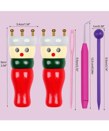 Coopay French Knitter Tool Set - 2 Pack Wooden Knitting Dolls for Kids - Craft Starter Kit for Bracelets, Necklaces, Decorations - Buy Online on SooperMarket.com