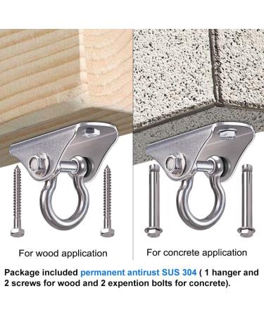 SELEWARE Stainless Steel Swing Hanger - Indoor/Outdoor Suspension Trainer Anchor - 1000lbs Capacity - 1 Pack - Buy Online on SooperMarket.com