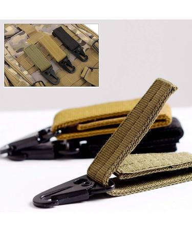 Selighting Tactical Carabiner - 2 PCS Molle Belt Snap Hook Keychain for Molle Bag & Outdoor Activities - Black - Buy Online on SooperMarket.com