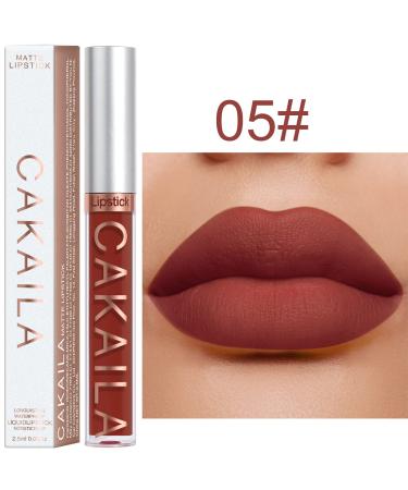 3Pcs Matte Liquid Lipstick Set - 24 Hour Long Lasting Waterproof Lip Stain Makeup - Dark Red & Nude Lip Gloss Kit for Women - Buy Online on SooperMarket.com