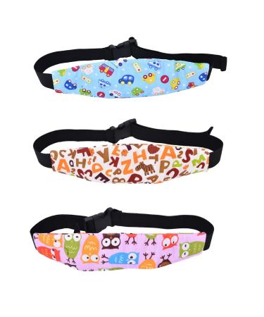 JZK 3 Soft Safety Baby car seat Head Support Strap Toddler Head Holder Belt Fastening Band Stop Kids Necks Falling or Bobbing Forward When Sleep/nap