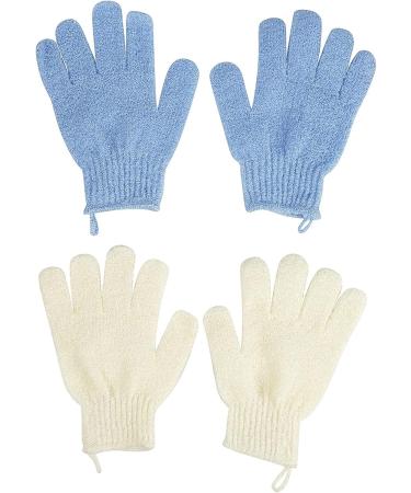 Glamlily 6 Pairs Body Exfoliating Shower Gloves Bath Scrub Wash Mitts for Women & Men | Spa Massage - 6 Colors - Buy Online on SooperMarket.com
