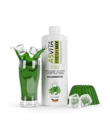AsVita Sugar-Free Beverage Concentrate Fresh Mix 1:80 - 1L Bottle | 26 Delicious Flavors (Woodruff) - International Shipping Available - Buy Online on SooperMarket.com