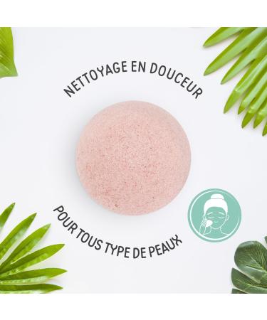Feel Natural Konjac Sponge - Cherry Blossom | Eco-Friendly Facial Cleanser for Glowing Skin - Buy Online on SooperMarket.com