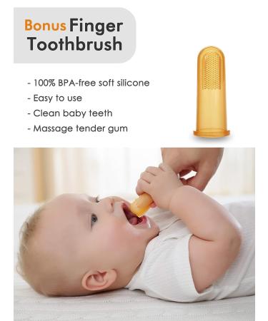 BPA-Free Panda Teething Mitten Set for Baby Boys and Girls - 1 Pair of Chewing Gloves + Bonus Toothbrush - Buy Online on SooperMarket.com