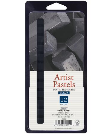 PRO ART Artist Pastel Set  12 Black 12 Black Set
