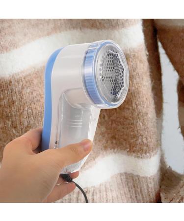 Premium Portable Fabric Shaver & Lint Remover - Ideal for Clothes Sweaters and Furniture | Two Blades & Electrostatic Brush - Buy Online on SooperMarket.com
