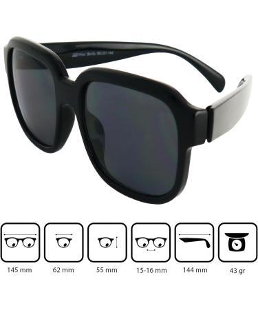 Stylish Retro Mini Glasses - Prescription Sunglasses with XL Lenses Thick Frames & Free Case for Women - 2.5 Diopters - Buy Online on SooperMarket.com