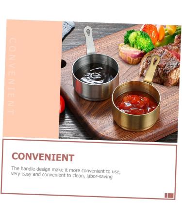 Alipis Stainless Steel Sauce Cup Pinch Prep Bowls Pinch Bowls Seasoning Dishes Portion Cup Chip and Dip Bowl Seasoning Dipping Bowls Sauce Bowl Small Sauce Cups Container Household medium Gold - Buy Online on SooperMarket.com