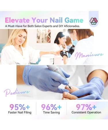 SAVILAND Professional Nail Drill for Acrylic Nails - 40000RPM Rechargeable Electric Nail File with 13 Drill Bits for Manicure & Pedicure - Sky Realm Aurora - Buy Online on SooperMarket.com