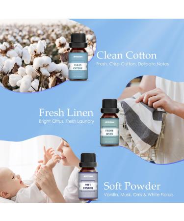 Clean Essential Oils Set ARVIDSSON Fragrance Oil for Home Cleaning Products Fresh Linen Clean Air Fresh Cotton Soft Powder Blossom Soap Lemongrass Clean Home Scented Oils - Buy Online on SooperMarket.com