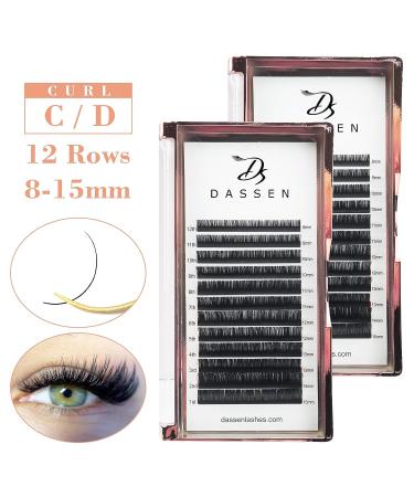 Dassen Easy Fan Volume Lashes 0.07 DD Curl - Mix8-15 | Long Lasting 2D to 10D Blooming Lashes - Buy Online on SooperMarket.com