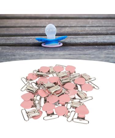 30-Pack Pink Galvanized Pacifier Clips - Perfect for Crafting & DIY Projects - Buy Online on SooperMarket.com