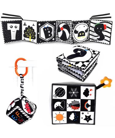 Contrast book baby from 0-3 months black and white toy baby montessori fabric contrast book baby from 0-6 black white fabric book baby pram chain sensoric contrast toys baby from 0 -12 gift