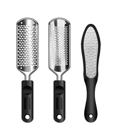 3 PCS Pedicure Foot File Callus Remover Professional Foot Rasp Set Foot Spa Pedicure Tool to Remove Hard Skin for Wet and Dry Feet/Surgical Grade Stainless Steel File by ERGOfoot