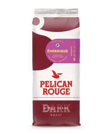 Pelican Rouge ENERGIQUE Whole Dark Roasted Coffee Beans | 70 percent Arabica | Rainforest Alliance Certified | New 2023 blend | 1kg bag | Fully-recyclable packaging Unflavoured 1 kg (Pack of 1)