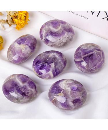 Palm Stone | Polished Energy Crystal Stone - Large Natural Gemstones Polished Stone for Home Decor Stress Relief & Meditation - Buy Online on SooperMarket.com