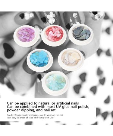 6 Boxes Irregular Seashell Slices Nail Art Glitter Sequins Seashell Nail Glitter Sequins 3D Nail Art Crushed Sea Shell 3D Laser Nail Flakes Irregular Iride - Buy Online on SooperMarket.com