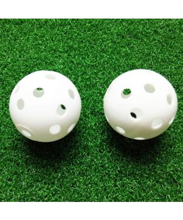FUNZON Practice Golf Balls 25 Pack - Lightweight Plastic Airflow Hollow Balls for Driving Range & Swing Training - Indoor/Outdoor Use - White - Buy Online on SooperMarket.com
