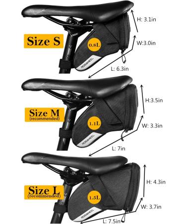 Roswheel 131470 Water Resistant Bike Saddle Bag - Large Under Seat Pouch for Cycling Accessories - Buy Online on SooperMarket.com