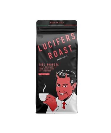 Lucifers Roast 500g Coffee from Italy - Strong coffee Dark Roast - Pass of acid - for French press or filter coffee - 100% robusta (ground 500g) ground 500 g (1 Pack)