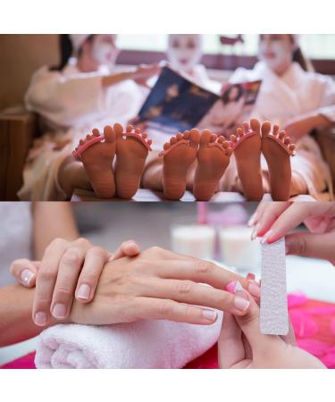Siquk Gel Nail Polish Remover Kit - 20 Nail Clips, 2 Nail Files, 2 Cuticle Pushers, 600 Cotton Pads, Nail Brush, Grinding Block, Toe Separator - Pink - Buy Online on SooperMarket.com