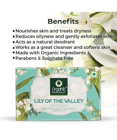Lily of The Valley Bathing Bar | 100% Organic Paraben & Sulphate Free | Skin Moisturisation for All Skin Types | 125gm - Buy Online on SooperMarket.com