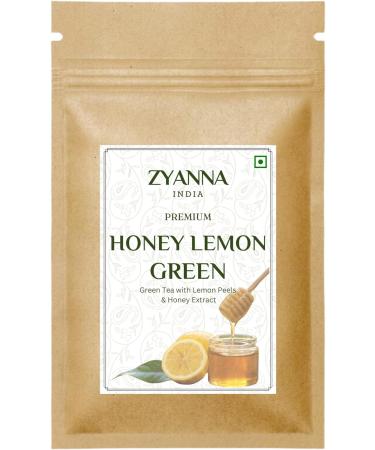 ZYANNA Honey Lemon Green Tea - Premium Indian Loose Leaf Green Tea (3.53oz) | 100% Natural Refreshing Blend with Honey Extract & Lemon Peels | 50 Cups - Buy Online on SooperMarket.com