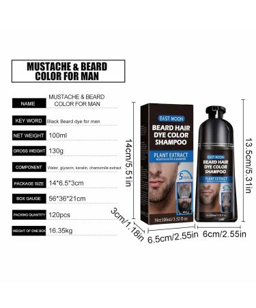 Beard Color Shampoo for Men - 100ml Organic Gray Beard Remover & Care - Buy Online on SooperMarket.com