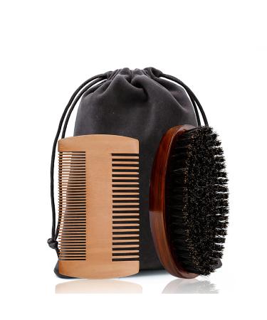 2 pieces of men's beard nursing brush comb scissors with storage bag beard growth styling gift set you apply beard oil and conditioner for better hair care.
