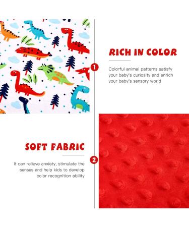 NUOBESTY Baby Security Tag Blanket - Dinosaur Pattern Taggy Blanket for Newborns - Buy Online on SooperMarket.com