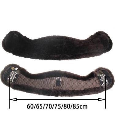 Merauno Lamb Wool Moon Belt Saddle Belt | Short Dressage Belt | Anatomical Shape | Equestrian Sport | Quality Merino Wool | Brown 80cm - Buy Online on SooperMarket.com