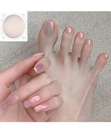 4 Pcs White Iridescent Aurora Chrome Nail Powder Set - Mermaid, Pearl, Chameleon & Manicure Pigment - Buy Online on SooperMarket.com