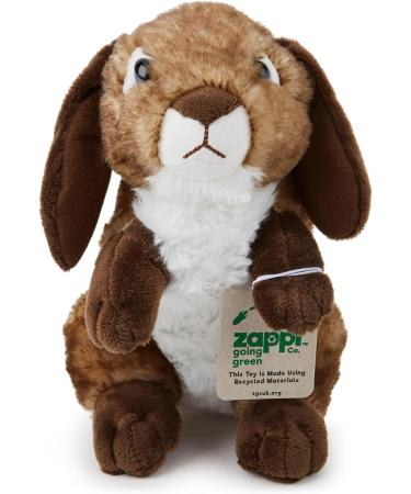Zappi Co Brown Bunny Rabbit Plush Toy (20cm) - Eco-Friendly Safari Animals Series, 100% Recycled Material - Buy Online on SooperMarket.com