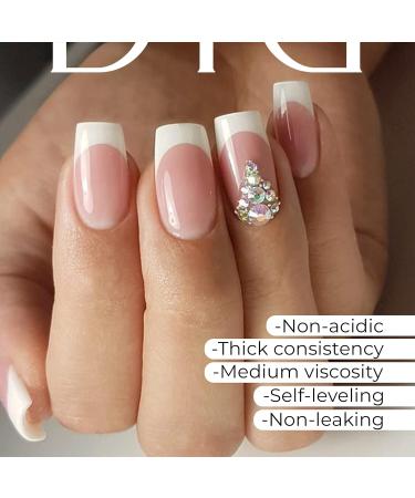 Didier Lab - Premium Intensive White Solid Builder Gel for Nails - Hard Gel Builder for Extension - Nail Strengthener - LED UV Builder Gel for Nails - Split Nail Repair - Nail Hardener Gel - 50 ml 50 ml (Pack of 1) Intensive White - Buy Online on SooperMarket.com