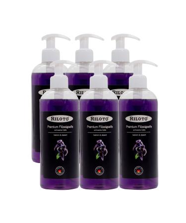 Lorito premium liquid soap Black Calla 6 x 500 ml liquid hand soap in a pumping bag cream soap vegan soap for sensitive skin and allergy sufferers