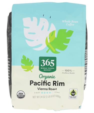 365 by Whole Foods Market, Coffee Pacific Rim Vienna Roast Organic Whole Bean, 24 Ounce