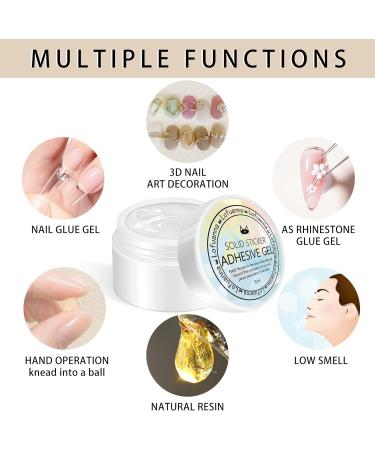 Lofuanna 15g Solid Gel Glue for Nail Tips | Nail Art Rhinestone Adhesive | Press on Nails UV/LED | 3D Sculpture Gel Mold | DIY Nail Design Kit (2Pcs) - Buy Online on SooperMarket.com