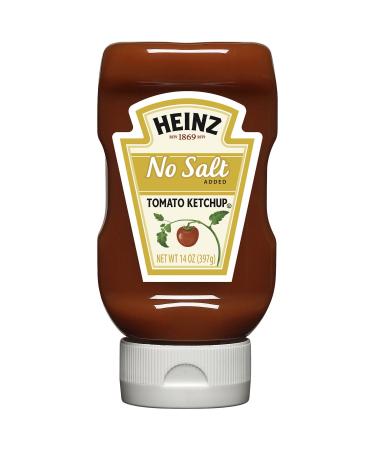 Heinz No Salt Tomato Ketchup, 14 Ounce -- 6 per case. ketchup 14 Ounce (Pack of 6)