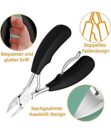 Precision Stainless Steel Foot Nail Knipper & Scissors for Ingrown Toenails - Professional Pedicure Tool & Gift - Buy Online on SooperMarket.com