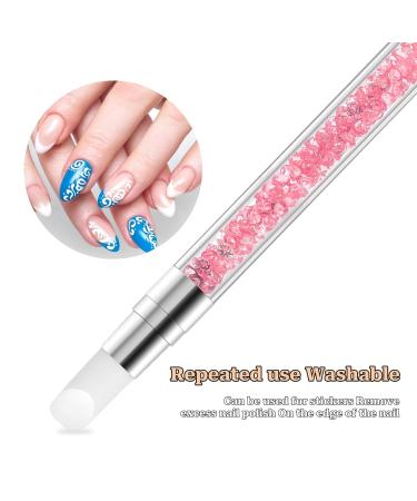 5 Pieces Nail Art Sculpture Pen Set - Dual Pointed Silicone Brushes for Gel Nail Design Foil Drawing & Shapes - Buy Online on SooperMarket.com