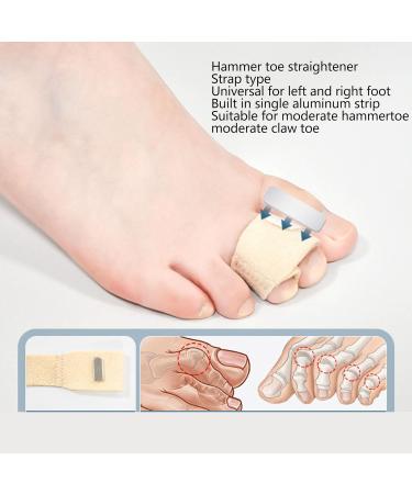 2pcs Soft Hammer Toe Straightener with Adjustable Strap - Claw Toe Corrector for Bent Toe (Medium) - Buy Online on SooperMarket.com