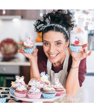 Catelves 80-Piece Unicorn Edible Cake & Cupcake Decorations | Perfect Unicorn Themed Party Supplies - Buy Online on SooperMarket.com