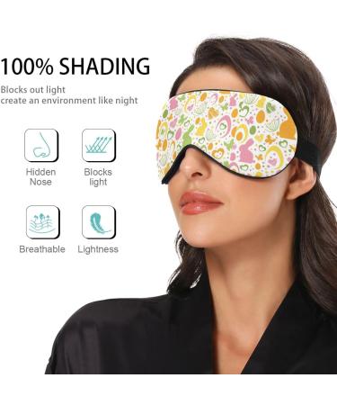 Haskirky Light Blocking Eye Mask Breathable and Adjustable Adult Men and Women Travel on Business Trips Yoga Meditation Light Smooth Comfortable Eye Mask Office Deep Sleep Goodies Rabbit Butterfly - Buy Online on SooperMarket.com