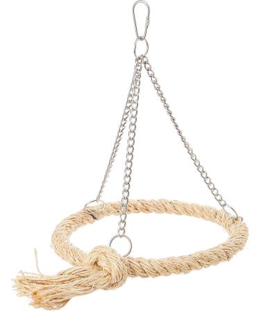 Nobby Cage Toy Sisal Swing Ring - Natural 24x 18 cm | Durable & Fun for Pets | International Shipping Available - Buy Online on SooperMarket.com