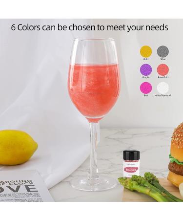 Jelife Rose Gold Edible Glitter - 5 Grams | Food Grade Shimmering Vegan Metallic Powder for Cake Decorating, Chocolates, Fondant, Drinks & More - Buy Online on SooperMarket.com
