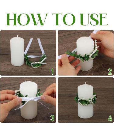 Shop Bofunx Drip Protection Candle Wreaths for Christening Baptism & Wedding - Decorative Skirts with Fish & Pearls - Buy Online on SooperMarket.com
