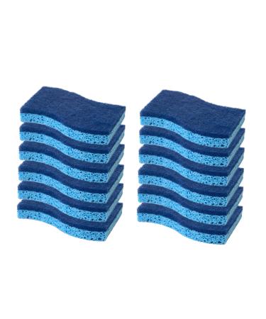 CELOX 12 Pack Non-Scratch Dish Sponge, Dual Sided Kitchen Sponges for Dishes, Long Lasting Dishwashing Household Cleaning Sponges for Kitchen, Easy to Dry and Reusable